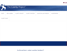 Tablet Screenshot of clarityproject.de